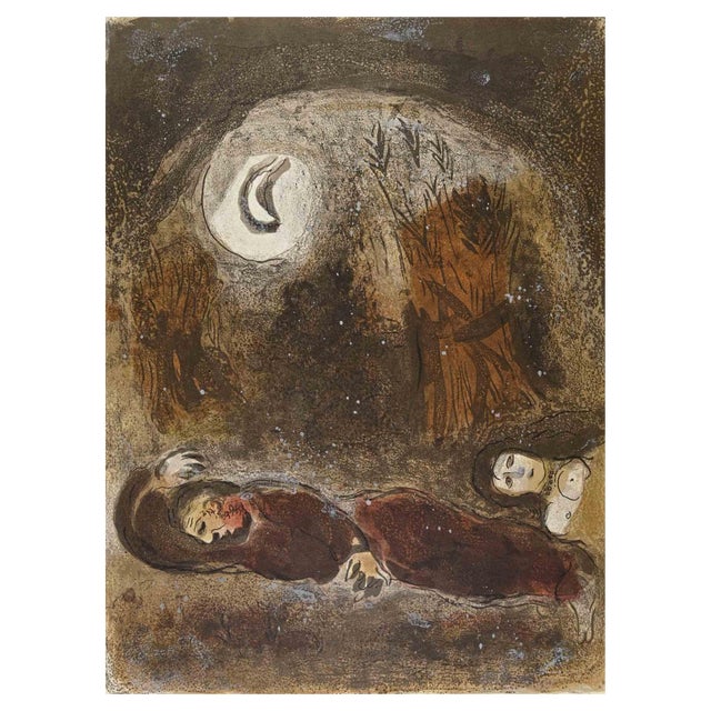 Marc Chagall, Ruth at the feet of Boaz, Lithograph, 1960 For Sale