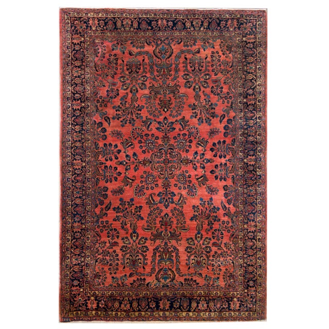 Early 20th Century Persian Sarouk Mohajeran Rug For Sale - Image 12 of 12