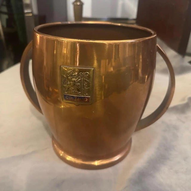 Copper 1950s Mid-Century Modern Copper Italian Wine Cooler by Cinzano For Sale - Image 8 of 14