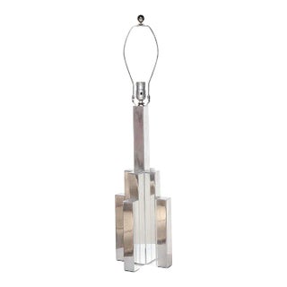 1960s Tall Habitat Int. Reflective Aluminum "Skyscraper" Tower Table Lamp For Sale