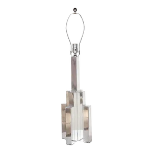 1960s Tall Habitat Int. Reflective Aluminum "Skyscraper" Tower Table Lamp