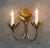 Metal French Brutalist Style Floral Wall Lights, 1980s, Set of 2 For Sale - Image 7 of 9