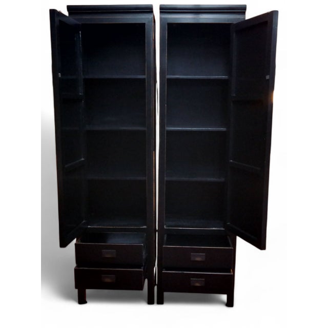 Up for sale here is a stunning and super rare pair of large pantry cabinets / larders from lombok. model: canton colour:...