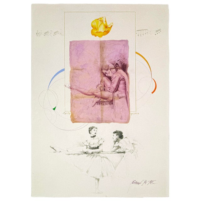 Original mixed media on paper. Hand signed on front by Michael Gorban. Paper size: 27.5 x 19.75 inches. Frame size: 34 x...