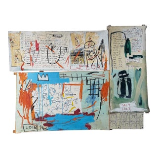 Jean Michel Basquiat (1960-1988), Piscine Versus the Best Hotels, 1982, Copyright Estate of Jean-Michel Basquiat Licensed Reproduction For Sale