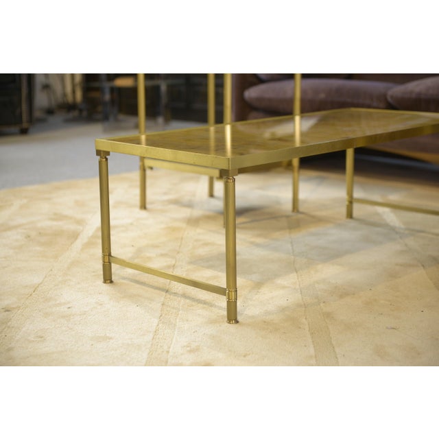 Coffee Table and Side Tables in Verre Églomisé, 1980s, Set of 3, in Very Good conditions. Designed 1980 to 1989