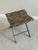 1970s Vintage Animal Print Wrought Iron Camp Stool For Sale - Image 10 of 10