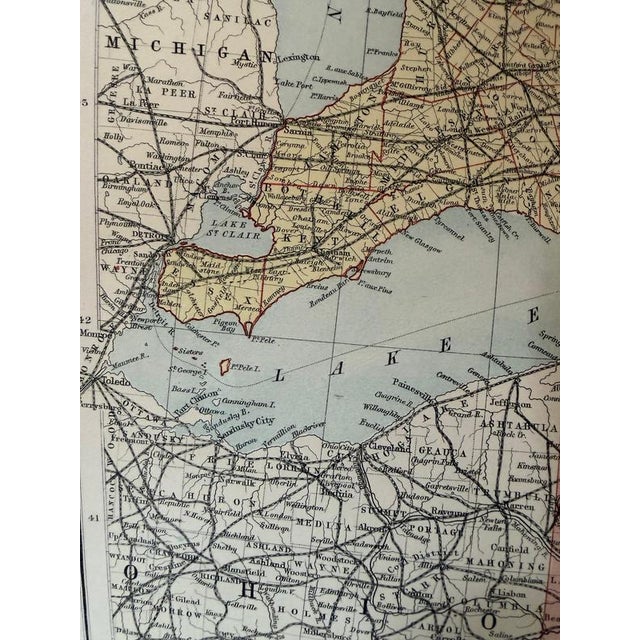 Antique Map of Northern by Bartholomew, 1882 For Sale - Image 10 of 12