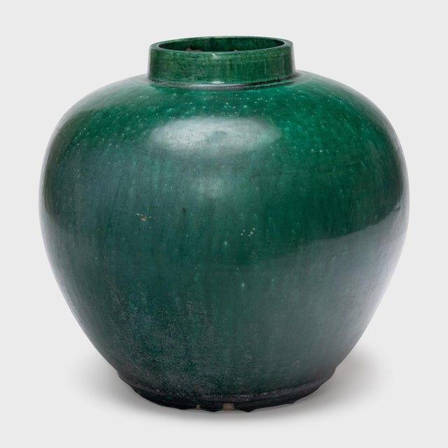 Chinese Chinese Jade Green Glazed Jar, C. 1890 For Sale - Image 3 of 7
