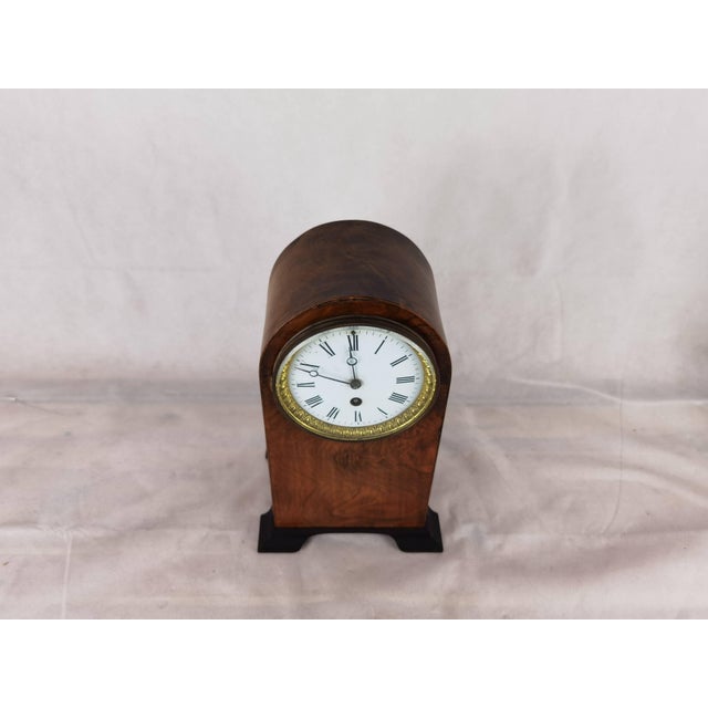 Antique Pendulum Clock in Walnut, 1900 For Sale - Image 6 of 14