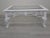 White Baroque Whitewashed Coffee Table with Beveled Glass For Sale - Image 8 of 11