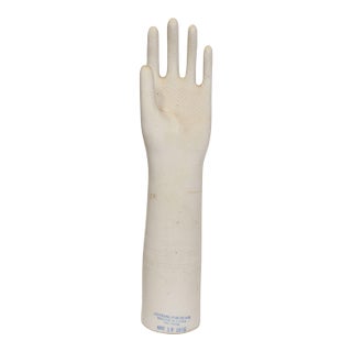 Vintage Ceramic Left Hand Glove Mold by General Porcelain - Medium Size For Sale