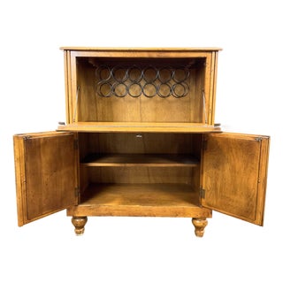 Lexington Rustic Server Buffet Wine Rack Cabinet For Sale