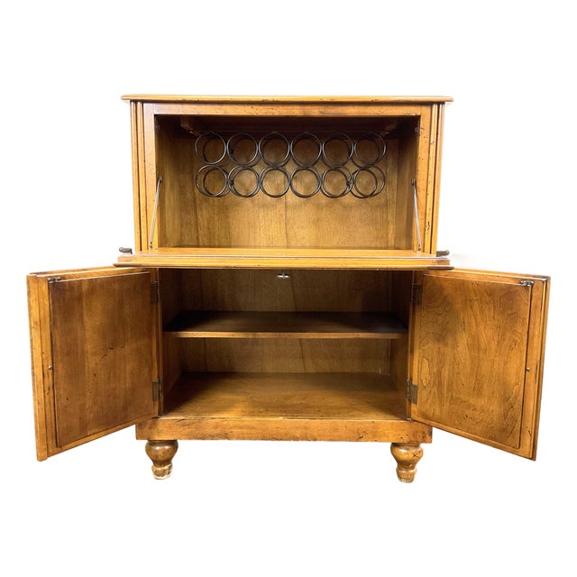 Lexington Rustic Server Buffet Wine Rack Cabinet For Sale