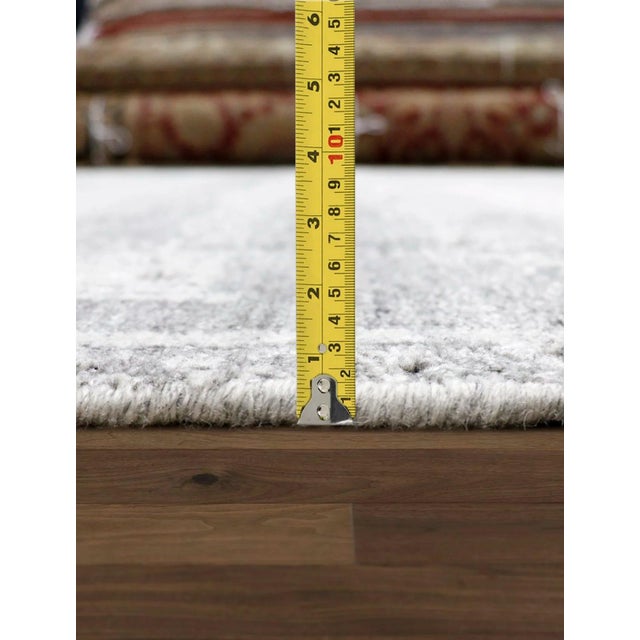 Pasargad Home Adra Silver Area Rug- 8' 1" X 10' 1" For Sale In New York - Image 6 of 7