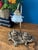 Rococo Antique Brass Desk Lamp With Frosted Glass For Sale - Image 3 of 18