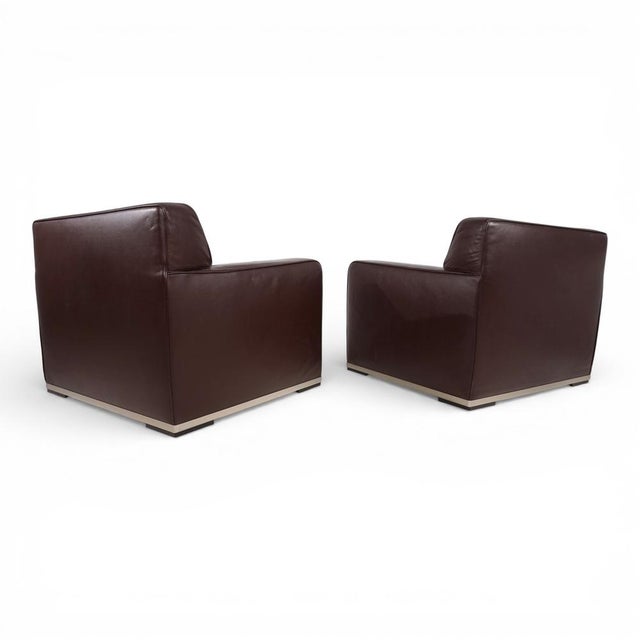 Apta Imprimatur Leather Armchairs by Antonio Citterio for B&B Italia Maxalto, 1999, Set of 2 For Sale - Image 6 of 18