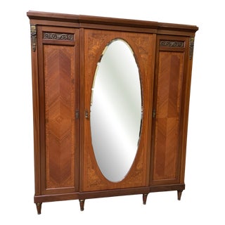 Antique Wardrobe in Walnut, 1890s For Sale