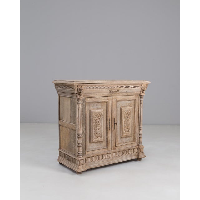1900s Belgian Louis XIII Carved Oak Buffet For Sale In Greensboro - Image 6 of 18