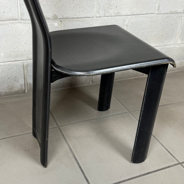 Black Modern Alice High Back Chair in Black Leather from Cattelan Italia For Sale - Image 8 of 11