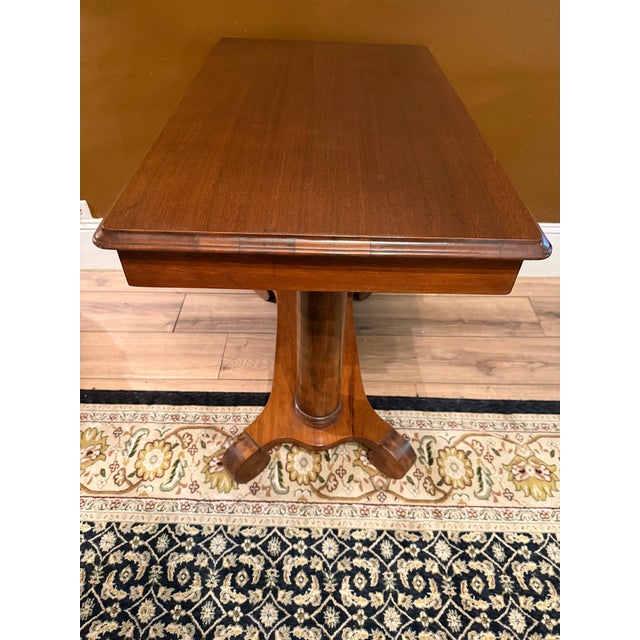 Antique 19th Century American Empire Walnut Library Table (36") For Sale - Image 10 of 18
