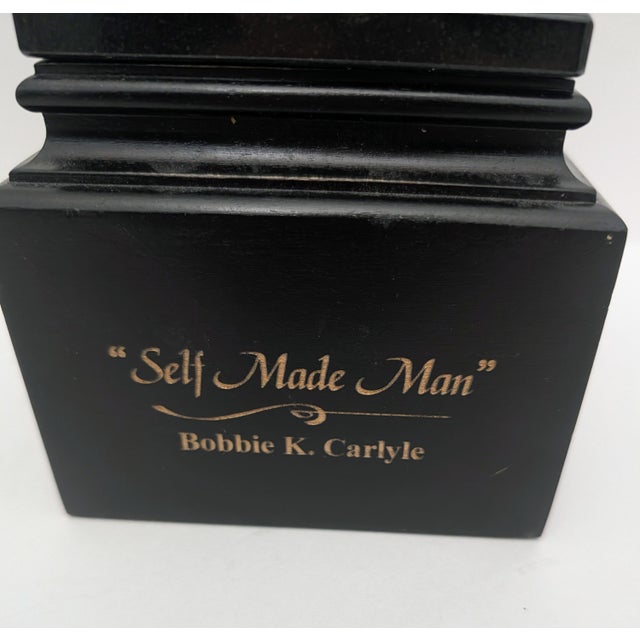 1950s Bronze Sculpture 'Self Made Man" by Bobbie Carlyle on Marble Base For Sale - Image 9 of 11