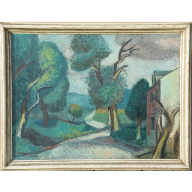 Kurt Neyers 1900 Düsseldorf – 1969 ibid. "Moselle Landscape" Oil on canvas, stretcher, framed Signed and dated lower left...