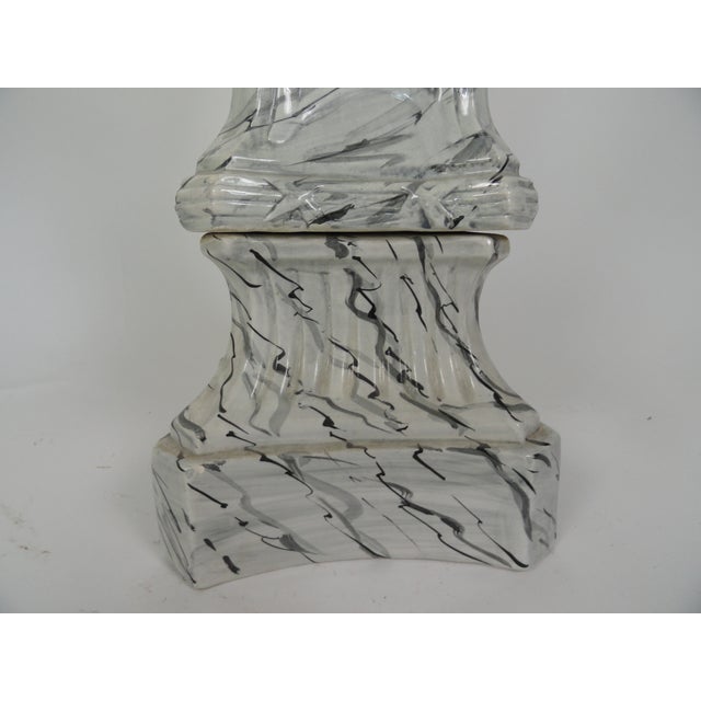 Mid-20th Century Swedish Ceramic Pedestals - a Pair For Sale In Miami - Image 6 of 9