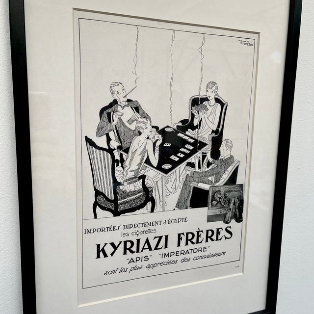 French Art Deco Advertising Print Originally 20's 'Kyriazi Frères' for French magazine 'Femina' (1901-1954) The...