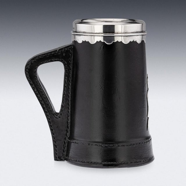 20th Century Silver & Royal Doulton Blackjack Mug, Asprey & Co, c.1941 For Sale - Image 4 of 14