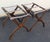 Vintage wooden folding luggage rack. Pretty traditional style base with Tan and brown straps. Can also be used as a tray...