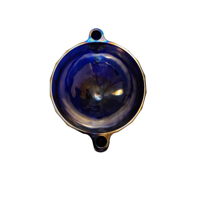 1980s Summit Art Glass Elephant Candleholder Bowl For Sale In Dallas - Image 6 of 9