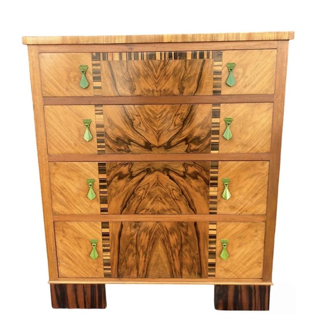 Art Deco Inlaid Chest of Drawers, 1930s For Sale - Image 9 of 9