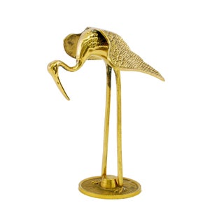 Vintage Mid-Century Brass Crane For Sale