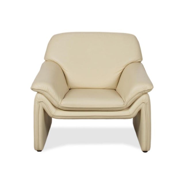 Lauser Atlanta Set Leather Three-Seater Armchair Beige Cream Sofa Couch, Set of 2 For Sale - Image 16 of 18