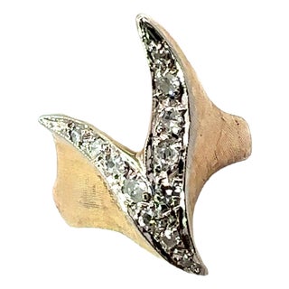 1960s Retro Diamond Ring - 14k Yellow Gold, Size 5.75 For Sale