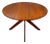 Copeland Audrey Extendable Round Cherry Wood Dining Table W/ Extension Leaf For Sale
