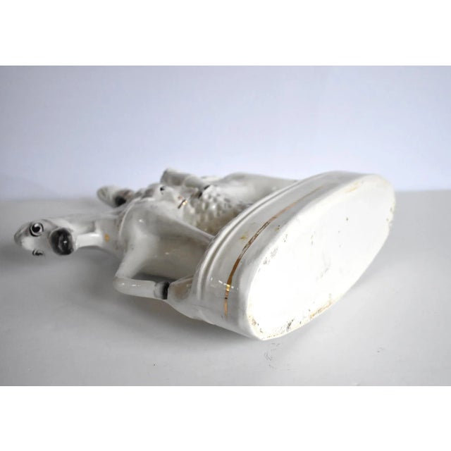 White Antique Staffordshire Scottish Hunter on Horseback Figurine For Sale - Image 8 of 9