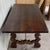 19th Century Walnut and Wrought Iron Desk With Two Drawers and Lyre Legs For Sale - Image 4 of 13