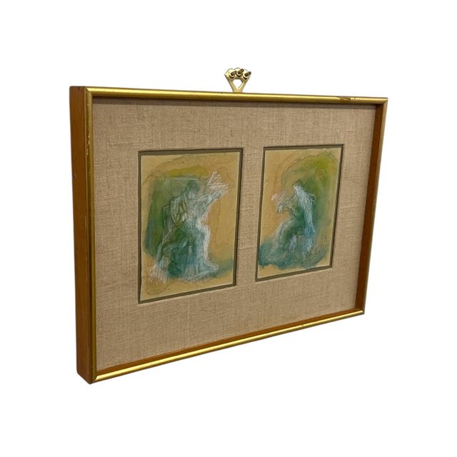 Abstract 1970s Framed Abstract "Musician Series" by Lorraine Cohn, Signed Artwork For Sale - Image 3 of 12