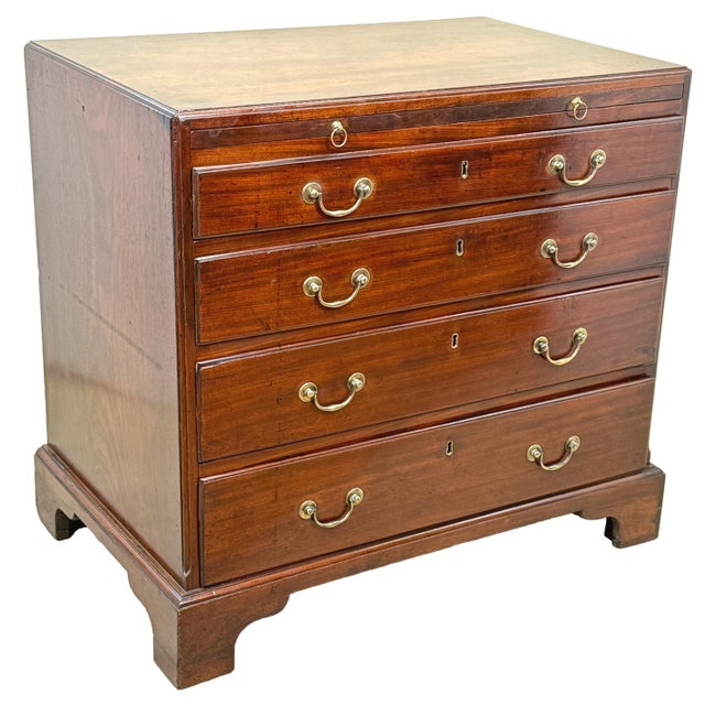 Brown Antique Georgian Mahogany Chest, 1750 For Sale - Image 8 of 13