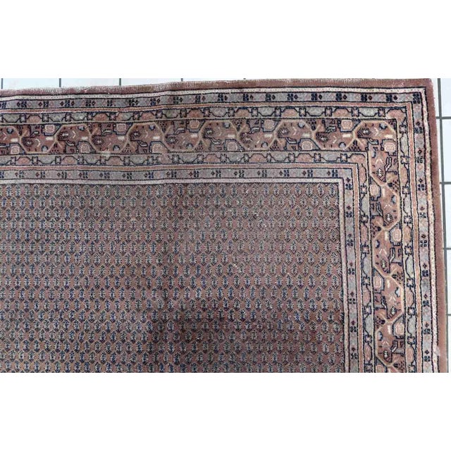 1970s Handmade Vintage Indian Seraband Rug 5.5' X 7.7' For Sale - Image 9 of 11