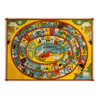 1930's Italian Board Game "Giuoco Dell'oca" (Goose Game) For Sale