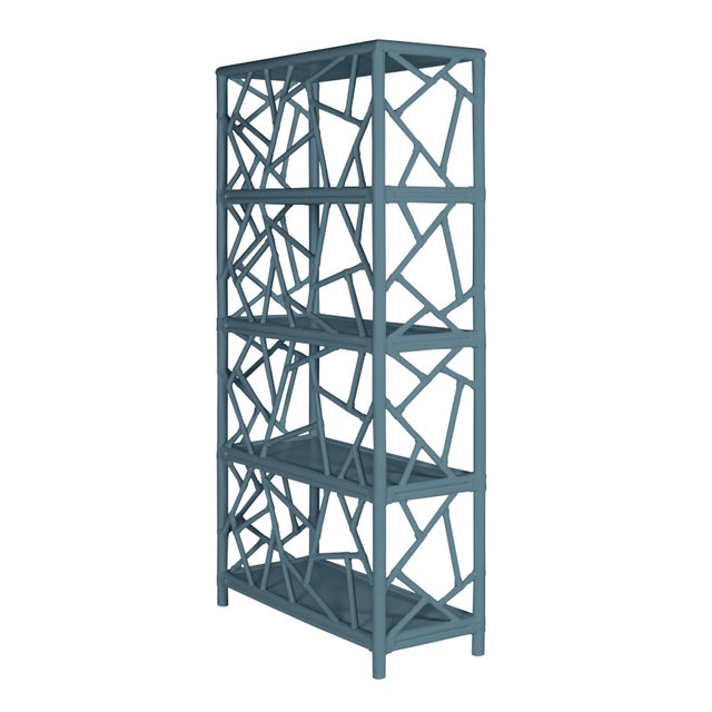 David Francis Tiffany Etagere, Regatta Blue For Sale - Image 4 of 5