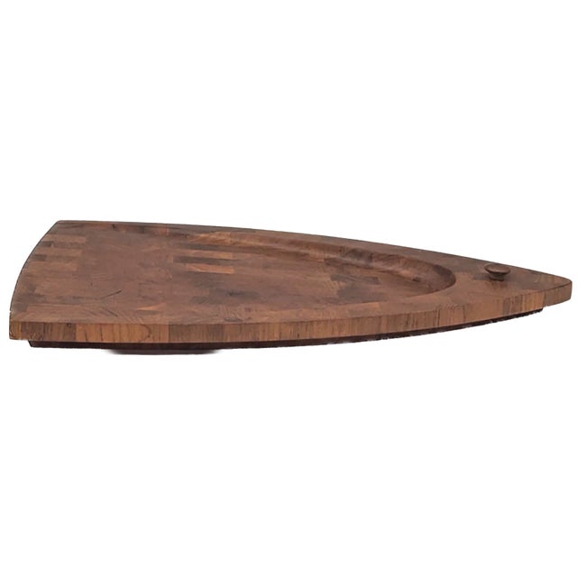 Mid-Century Modern 1960s Digsmed Teak Wood Carving and Charcuterie Board For Sale - Image 3 of 11