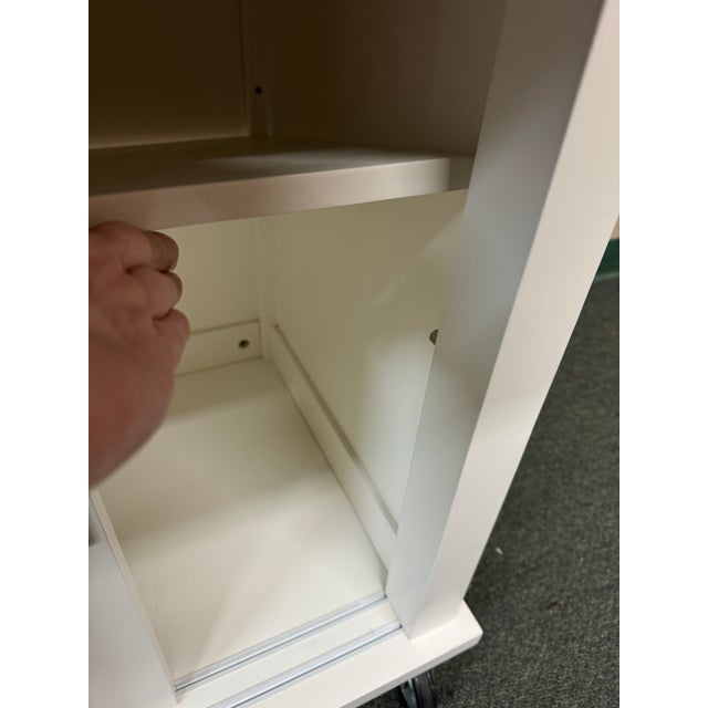 Crate & Barrel Belmont Kitchen Island on Casters Chairish