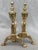 Early 20th Century Small Pair of Vintage Brass Andirons For Sale - Image 5 of 12