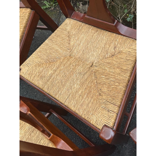 Theodore Alexander Castle Bromwich Rustic Dining Chairs - Set of 4 For Sale - Image 9 of 12
