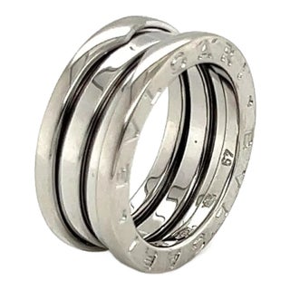 25175 - Bvlgari B.zero1 Three-Band Ring in 18k White Gold - Size 49 For Sale