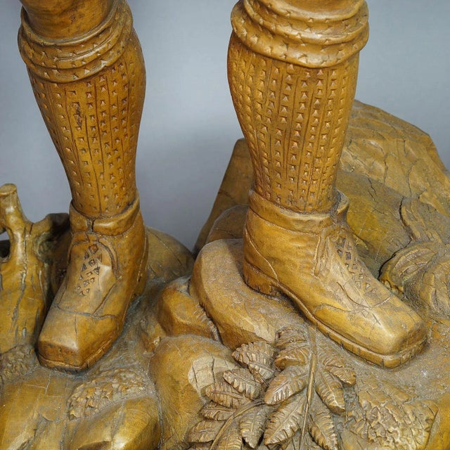 Large Black Forest Poacher with Chamois For Sale - Image 10 of 13